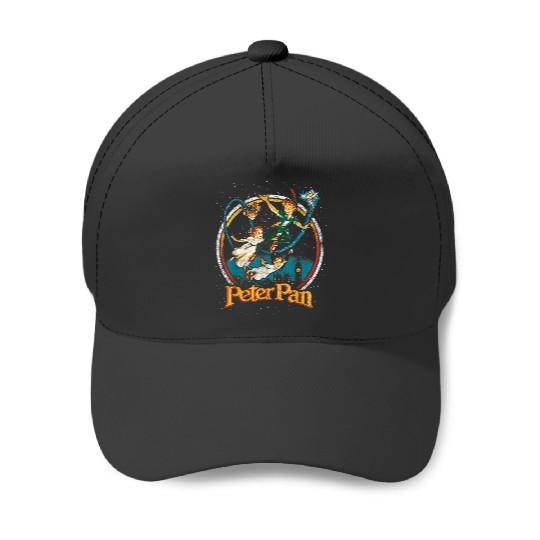 Discover Disney Peter Pan Group London Flying Faded Graphic Baseball Caps