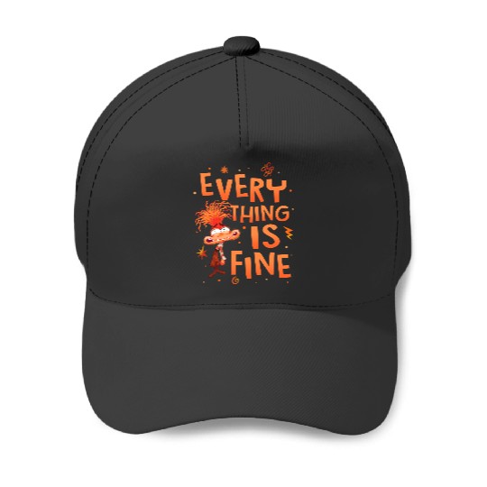 Disney Inside Out 2 Everything Is Fine Anxiety Logo Baseball Caps