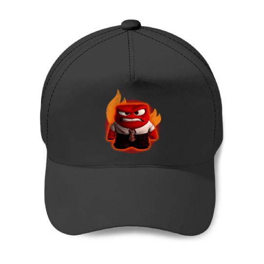 Disneyss Pixars Inside Out Anger Full Body Flaming shots Baseball Caps