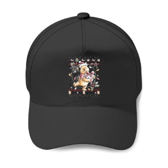 Disney Christmas Winnie The Pooh Ugly Sweater Baseball Caps
