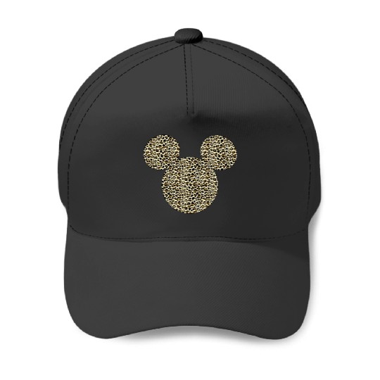 disney mickey mouse cheetah print silhouette fill Baseball Caps