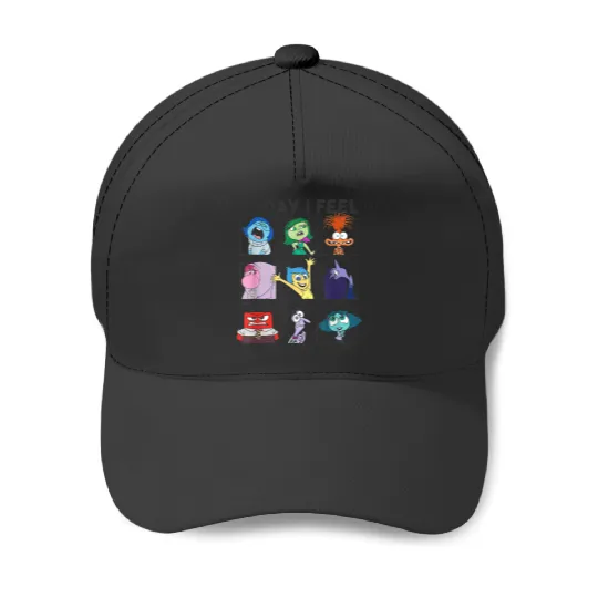 Disneyss Pixars Inside Out 2 Today I Feel Vintages Panels Baseball Caps