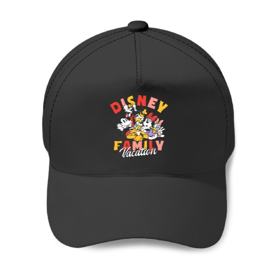 Discover Disney Mickey And Friends Disney Family Vacation 2024 Logo Baseball Caps