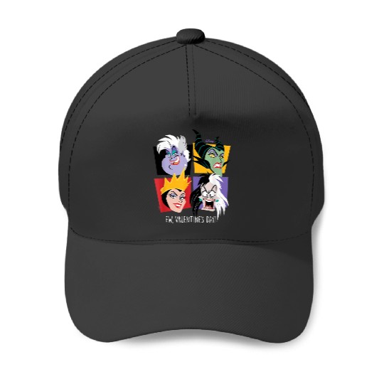 Discover Disney Villains Ew Valentines Day Grid Baseball Caps