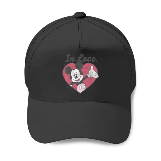 Discover Disney Mickey And Friends Valentine'S Day Mickey In Love Baseball Caps