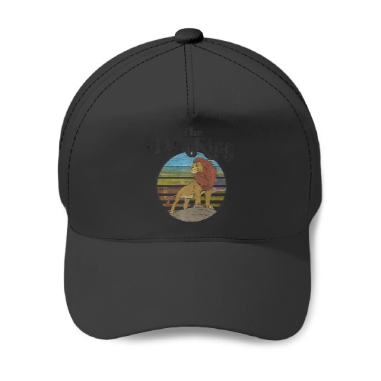 Disney Lion King Retro Distressed Majestic Simba Premium Baseball Caps