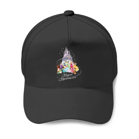 Discover Disney Princess Winter Holiday Castle Magical Memories 2024 Baseball Caps