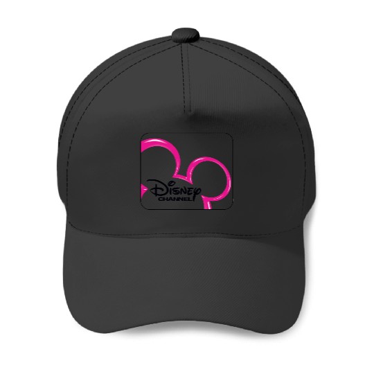 Disney Channel  Mickey Mouse Pink Retro 2000s Logo Baseball Caps