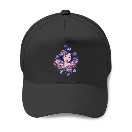 Discover Disney Mulan Floral Portrait Vintage Baseball Caps