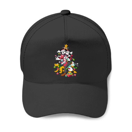 Discover Disney Mickey Minnie Goofy Pluto Chip Dale Christmas Tree Long Sleeve Baseball Caps