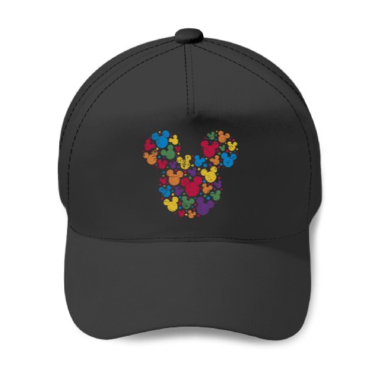 Discover Disney Mickey Mouse Icon Retro Rainbow Baseball Caps