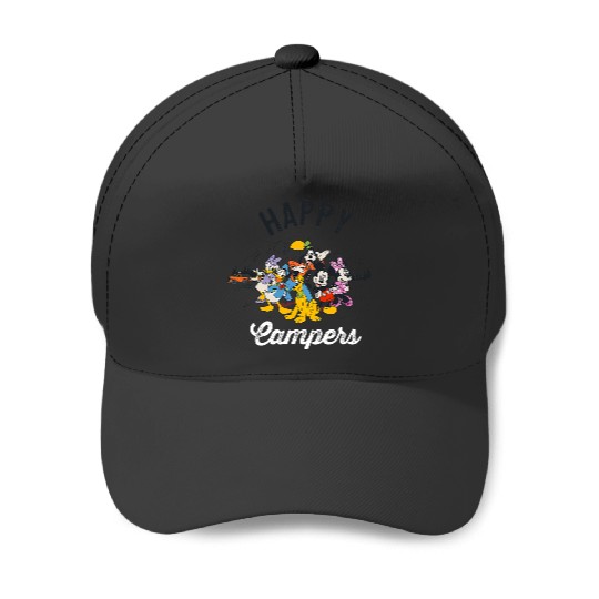 Discover Disney Mickey And Friends Happy Campers Retro Group Shot Baseball Caps