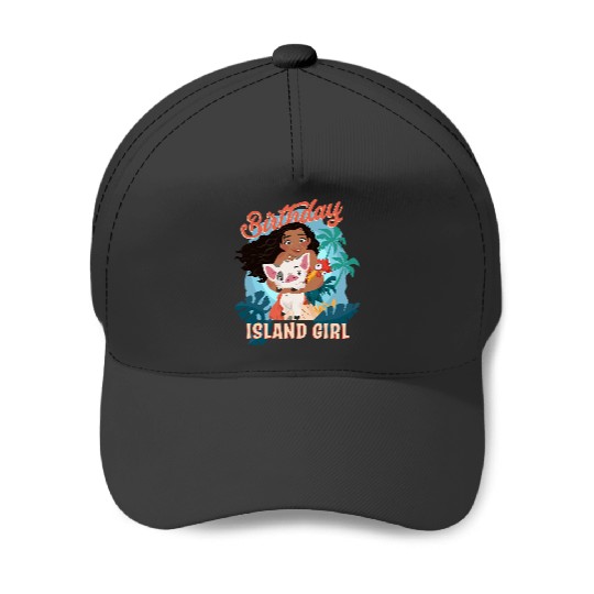 Discover Disney Moana Birthday Island Girl Moana Pua Hei Hei Big Logo Baseball Caps