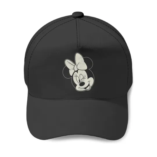 Discover Disney Mickey And Friends Minnie Mouse Winking Portrait Baseball Caps