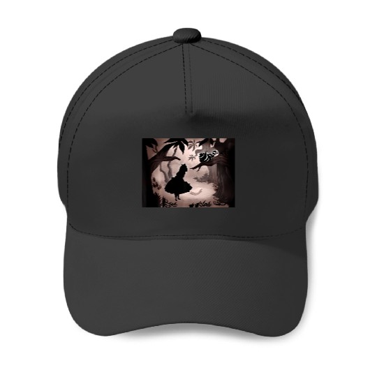 Discover Disney Alice In Wonderland Alice And Cheshire Cat Silhouette Baseball Caps