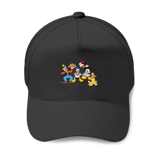 Discover Disney Mickey & Friends Thanksgiving Friendsgiving Couch Long Sleeve T-Shirt Baseball Caps