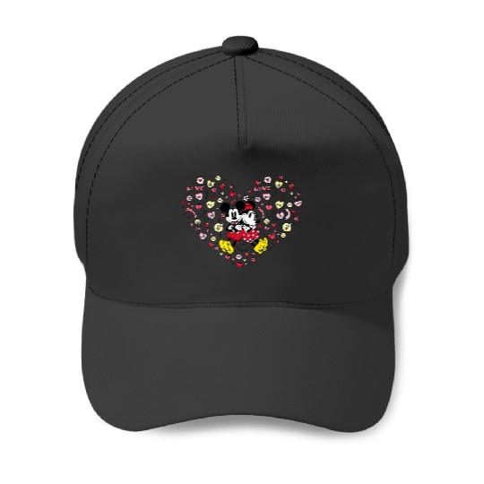 Discover Disney Mickey & Minnie Heart of Love Valentine’s Day Retro Baseball Caps