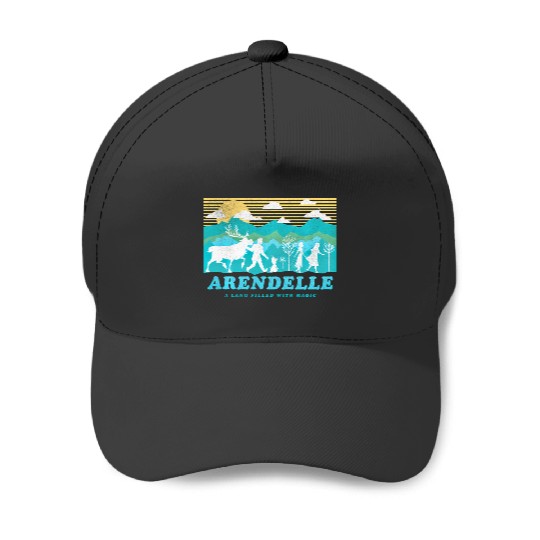 Discover Disney Frozen 2 Arendelle Group Silhouette Poster Baseball Caps