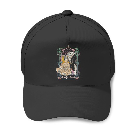 Discover Disney Beauty and the Beast Belle Seventies Retro Poster Baseball Caps