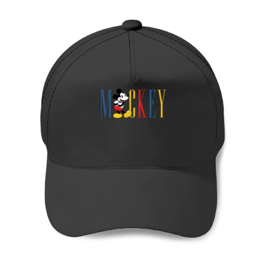 Discover Disney Mickey And Friends Retro Color Mickey Big Logo Baseball Caps