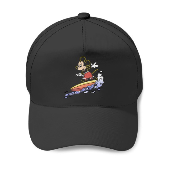 Discover Disney Mickey Friends Mickey Mouse Surfing Outline Baseball Caps
