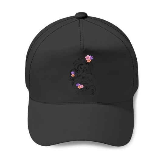 Discover Disney The Little Mermaid Floral Ariel Line Portrait Baseball Caps
