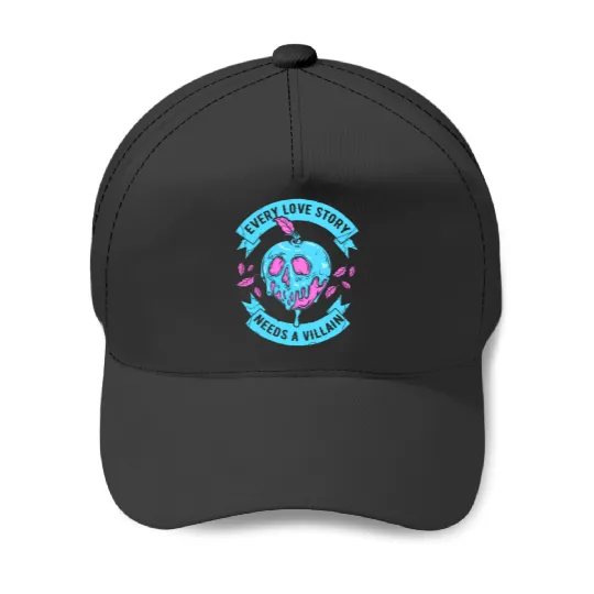 Disney Villains Valentine'S Day Love Story Poison Apple Logo Baseball Caps