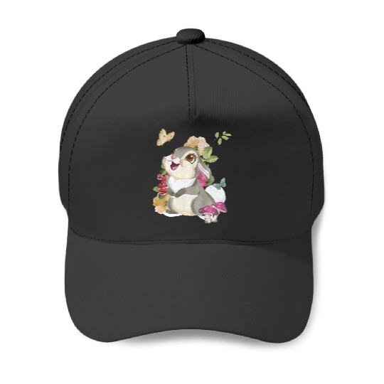 disney bambi thumper floral portrait long sleeve Baseball Caps