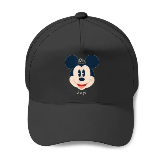 Discover Disney NEW Mickey Mouse Happy Face Christmas Holiday Oh Joy! Baseball Caps