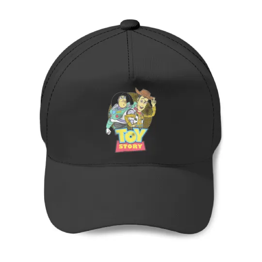 Disney Pixar Toy Story Buzz Woody Distressed Retro V-Neck Baseball Caps