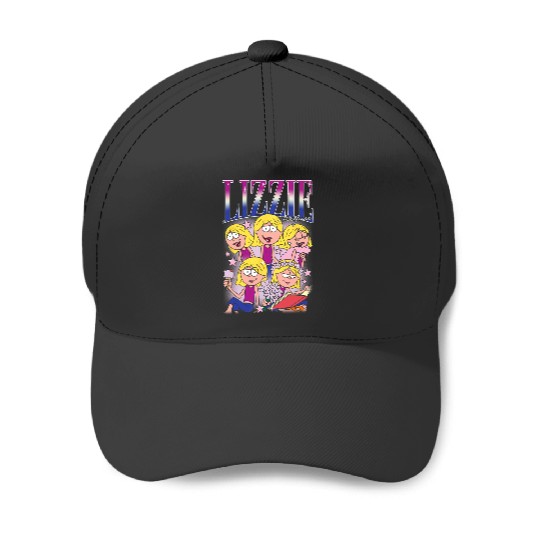Disney Lizzy McGuire Lizzie 90s Style Collage Big Chest Logo Baseball Caps