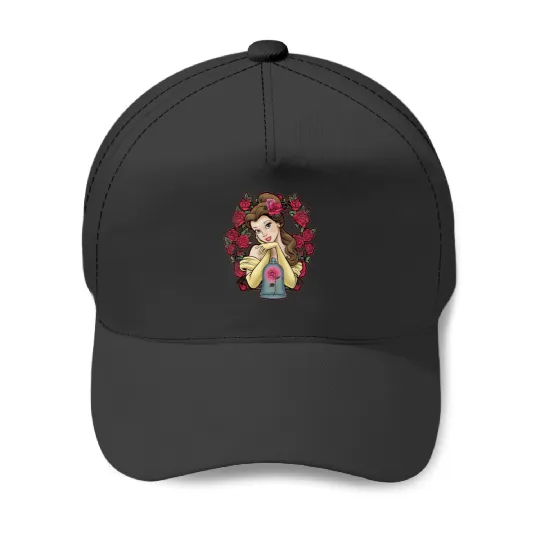 Disney Beauty And The Beast Belle Roses Graphic Baseball Caps