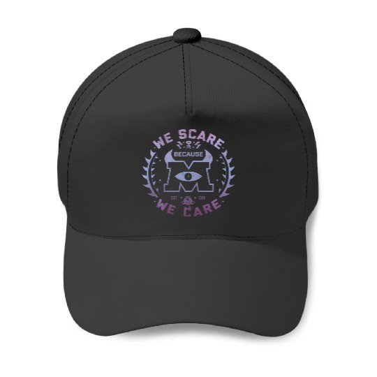 Disney Pixar Monsters Inc. We Scare Because We Care Logo Baseball Caps
