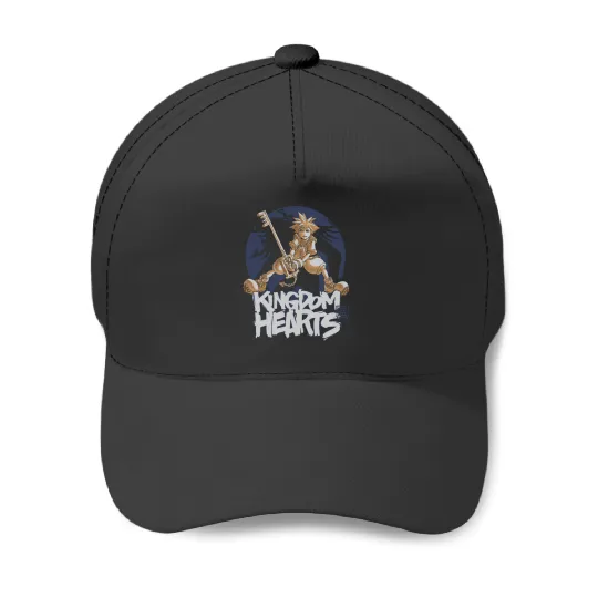Disney Kingdom Hearts Sora Warrior Stance Graffiti Vintage Baseball Caps