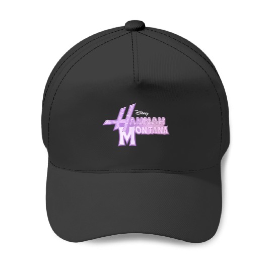 Discover Disney Hannah Montana Iconic Big Chest Text Logo Baseball Caps