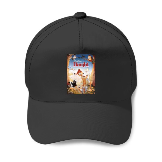 Disney Bambi Friendships Poster Baseball Caps