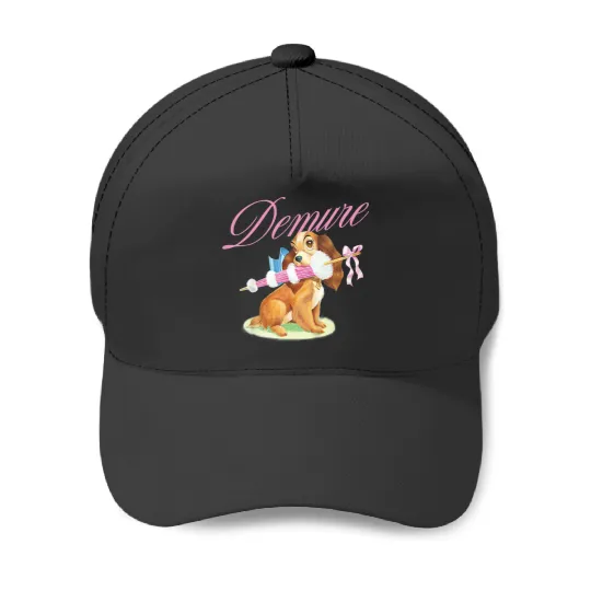 Disneyss Lady And The Tramp Cute Lady Demure Sketch Chest Logo Baseball Caps