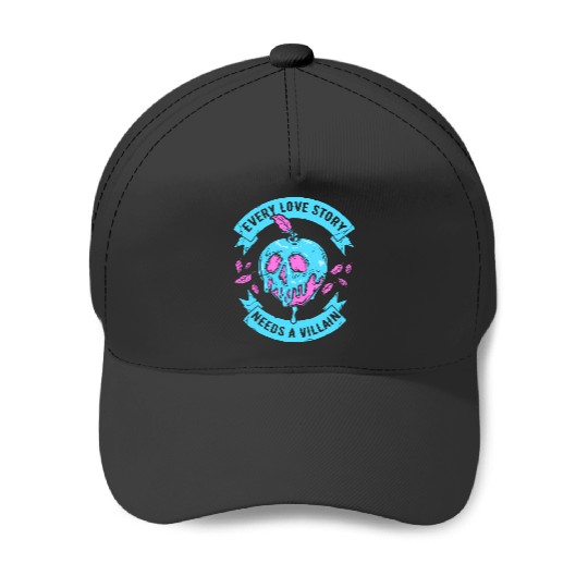 Disney Villains Valentine'S Day Love Story Poison Apple Logo Baseball Caps