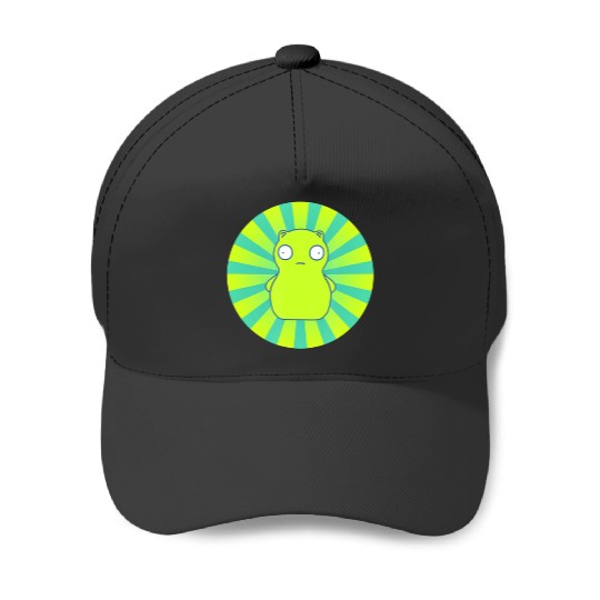 bobs burgers kuchi kopi lime green hypno wheel Baseball Caps