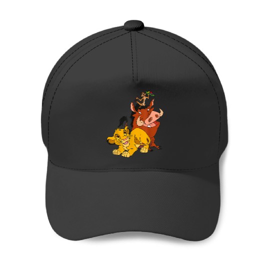 Disneyss The Lion King Young Simba Timon And Pumbaa Baseball Caps