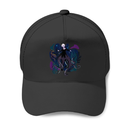 Disneyss The Little Mermaid Ursula Eels Underwater Portrait Baseball Caps