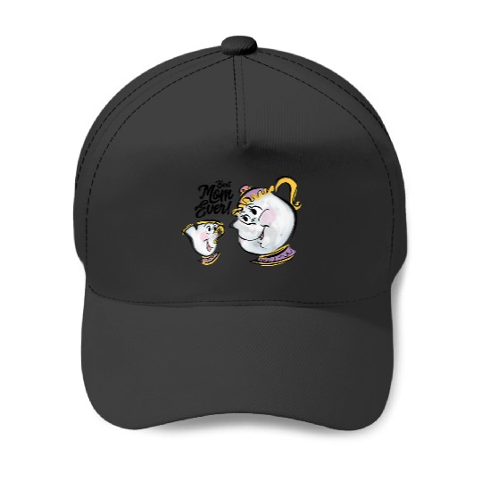 Womens Disney Beauty and the Beast Chip Mrs. Potts Best Mom Ever VNeck Baseball Caps