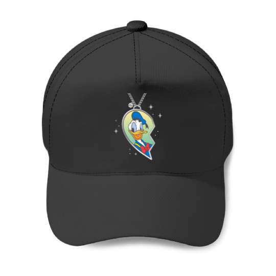 Disneyss Bff Best Friends Matching Heart Necklace Donald Duck Baseball Caps