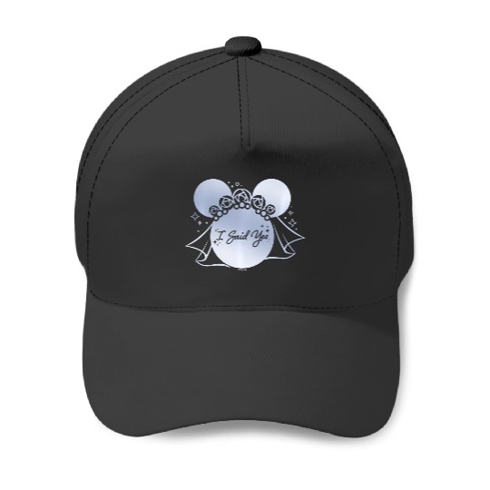 Disney I Said Yes Proposal Engagement Bridal Veil Minnie Baseball Caps