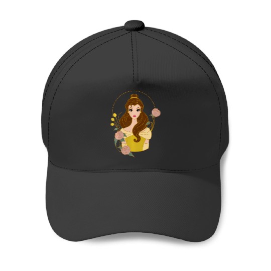 Disney Princess Belle Modern Art Deco Style Baseball Caps