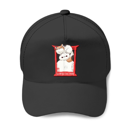 Disney Big Hero 6 Tv Series Baymax And Cat Graphic Baseball Caps