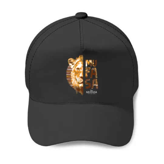 Disney Mufasa The Lion King Movie Face and Name Sun Art Baseball Caps