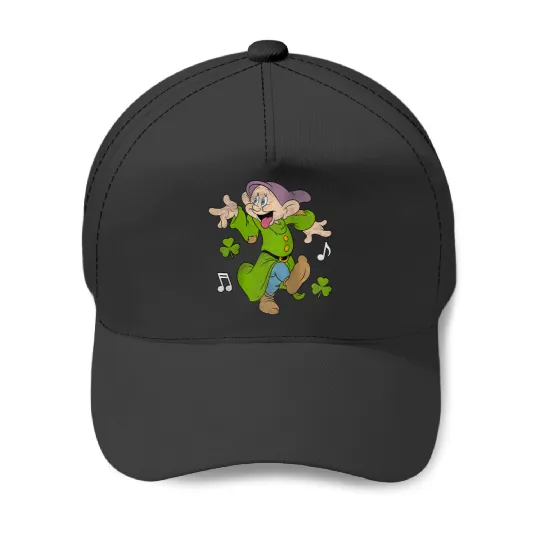 Disneyss Snow White St Patrick Day Happy Dopey Chest Logo Baseball Caps