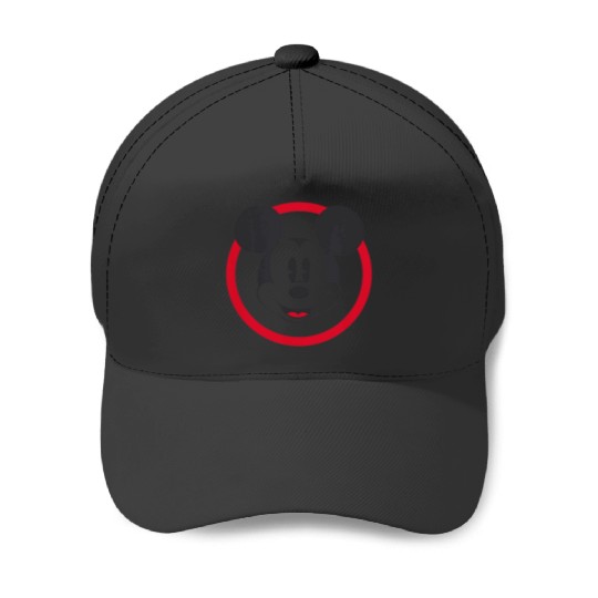 Amazon Essentials Disney Smiling Mickey In Red C Baseball Caps