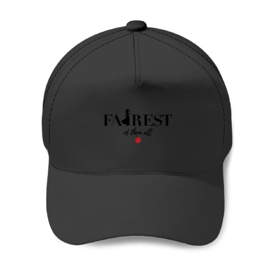 Disneyss Snow White Fairest Silhouette Text Graphic Baseball Caps